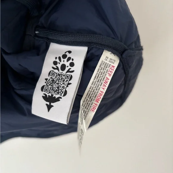 Free People Movement Quinn Quilted Puffer Vest Navy Cropped XS - Picture 8 of 11